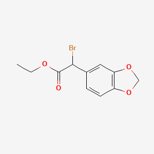 molecular formula C11H11BrO4 B8596901 ethyl 2-(1,3-benzodioxol-5-yl)-2-bromoacetate 
