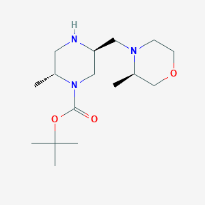 molecular formula C16H31N3O3 B8597181 tert-Butyl (2R,5S)-2-methyl-5-(((R)-3-methylmorpholino)methyl)piperazine-1-carboxylate CAS No. 1403902-78-2