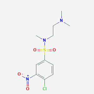 molecular formula C11H16ClN3O4S B8597190 N-(2-dimethylaminoethyl)-N-methyl-4-chloro-3-nitrobenzenesulfonamide 