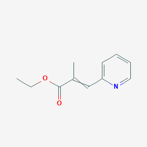 molecular formula C11H13NO2 B8597346 ethyl 2-methyl-3-(pyridin-2-yl)prop-2-enoate 