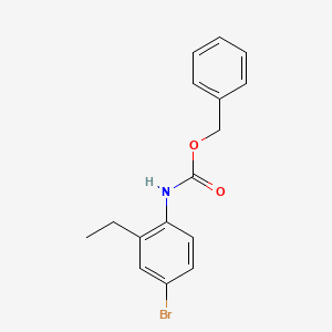molecular formula C16H16BrNO2 B8597455 benzyl N-(4-bromo-2-ethylphenyl)carbamate 