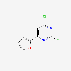 molecular formula C8H4Cl2N2O B8597747 2,4-Dichloro-6-(2-furyl)pyrimidine 