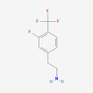molecular formula C9H9F4N B8597772 Benzeneethanamine, 3-fluoro-4-(trifluoromethyl)- 