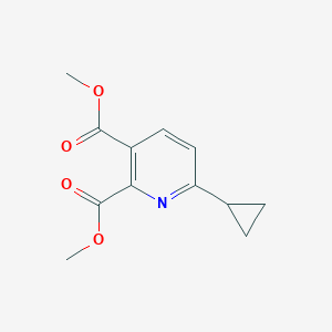 molecular formula C12H13NO4 B8597840 Dimethyl 6-cyclopropylpyridine-2,3-dicarboxylate 