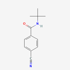 molecular formula C12H14N2O B8597879 N-tert-butyl 4-cyanobenzamide 
