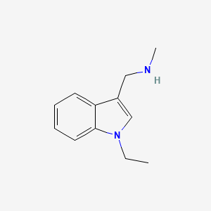 molecular formula C12H16N2 B8598125 1-ethyl-3-(methylaminomethyl)-1H-indole CAS No. 124491-40-3