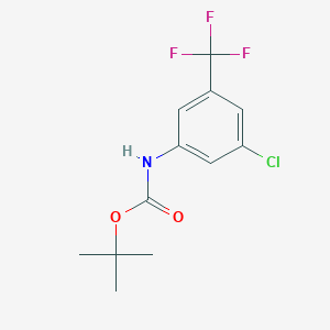 molecular formula C12H13ClF3NO2 B8598211 Tert-butyl 3-chloro-5-(trifluoromethyl)phenylcarbamate 