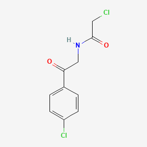 molecular formula C10H9Cl2NO2 B8598231 N-(4-chlorophenacyl) chloroacetamide 
