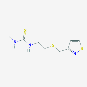 N-Methyl-N'-(2-{[(1,2-thiazol-3-yl)methyl]sulfanyl}ethyl)thiourea