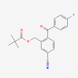 2,2-Dimethyl-propionic Acid 5-Cyano-2-[1-(4-fluoro-phenyl)-methanoyl]-benzyl Ester