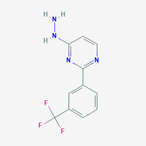 Pyrimidine, 4-hydrazinyl-2-[3-(trifluoromethyl)phenyl]-
