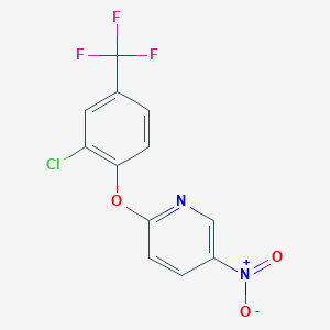 molecular formula C12H6ClF3N2O3 B8598257 2-[2-Chloro-4-(trifluoromethyl)phenoxy]-5-nitropyridine CAS No. 84458-66-2
