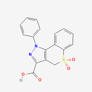 5,5-dioxo-1-phenyl-4H-thiochromeno[4,3-c]pyrazole-3-carboxylic acid