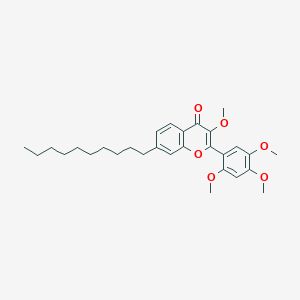 molecular formula C29H38O6 B8598327 3,2',4',5'-Tetramethoxy-7-decyl-flavone CAS No. 649551-95-1
