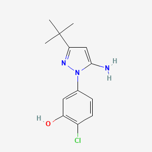5-(5-amino-3-tert-butyl-1H-pyrazol-1-yl)-2-chlorophenol