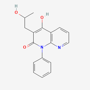 molecular formula C17H16N2O3 B8598518 4-hydroxy-3-(2-hydroxypropyl)-1-phenyl-1,8-naphthyridin-2(1H)-one CAS No. 89108-57-6