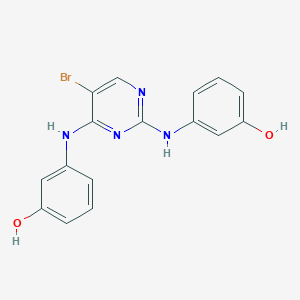 N2,N4-bis(3-hydroxyphenyl)-5-bromo-2,4-pyrimidinediamine