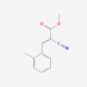 molecular formula C12H11NO2 B8598537 Methyl 2-cyano-3-(2-mehtylphenyl)-2-propenoate 