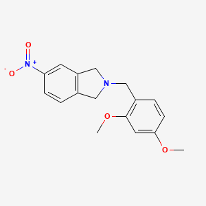 molecular formula C17H18N2O4 B8598590 2-[(2,4-dimethoxyphenyl)methyl]-5-nitro-1,3-dihydroisoindole 