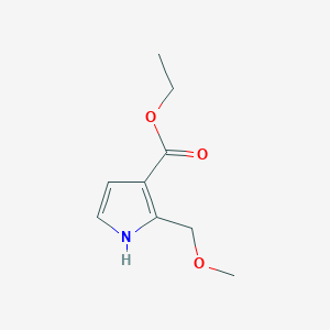 molecular formula C9H13NO3 B8598637 ethyl 2-(methoxymethyl)-1H-pyrrole-3-carboxylate 