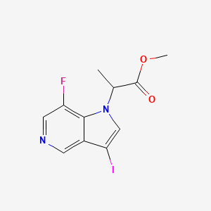 Methyl 2-(7-fluoro-3-iodo-1H-pyrrolo[3,2-c]pyridin-1-yl)propanoate
