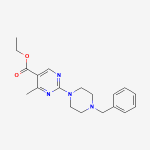 Ethyl 2-(4-benzylpiperazino)-4-methylpyrimidine-5-carboxylate