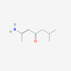 molecular formula C8H15NO B8598690 2-Amino-6-methylhept-2-en-4-one CAS No. 865185-13-3