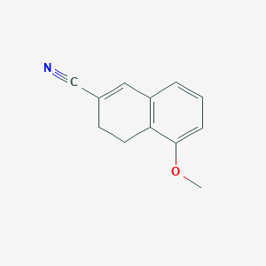 molecular formula C12H11NO B8598711 5-methoxy-3,4-dihydronaphthalene-2-carbonitrile 