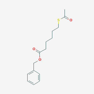 molecular formula C15H20O3S B8598897 Benzyl 6-(acetylthio)hexanoate 