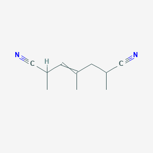 molecular formula C10H14N2 B8598913 2,4,6-Trimethylhept-3-enedinitrile CAS No. 62722-59-2