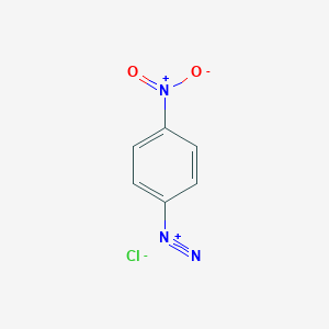molecular formula C6H4ClN3O2 B085990 4-Nitrobenzenediazonium chloride CAS No. 100-05-0