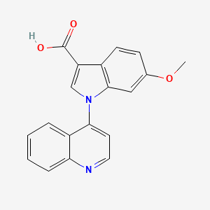 6-Methoxy-1-(quinolin-4-yl)-1H-indole-3-carboxylic acid