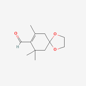 7,9,9-Trimethyl-1,4-dioxaspiro[4.5]dec-7-ene-8-carbaldehyde