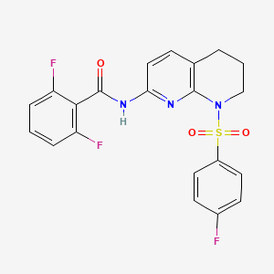 2,6-Difluoro-N-(8-(4-fluorobenzenesulfonyl)-5,6,7,8-tetrahydro[1,8]naphthyridin-2-yl)benzamide