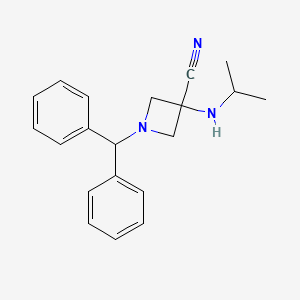 1-(Diphenylmethyl)-3-[(propan-2-yl)amino]azetidine-3-carbonitrile
