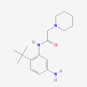 molecular formula C17H27N3O B8599209 N-(5-amino-2-tert-butylphenyl)-2-piperidin-1-ylacetamide 