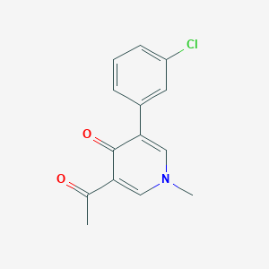 3-Acetyl-5-(3-chlorophenyl)-1-methylpyridin-4(1H)-one