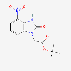 molecular formula C13H15N3O5 B8599342 tert-butyl 2-(4-nitro-2-oxo-3H-benzimidazol-1-yl)acetate 