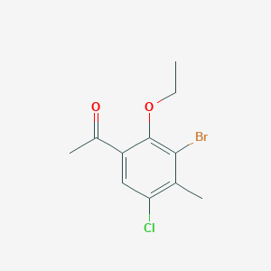 1-(3-Bromo-5-chloro-2-ethoxy-4-methylphenyl)ethanone