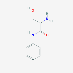 molecular formula C9H12N2O2 B8599352 2-amino-3-hydroxy-N-phenyl-propionamide 