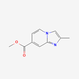 molecular formula C10H10N2O2 B8599378 Methyl 2-methylimidazo[1,2-a]pyridine-7-carboxylate 