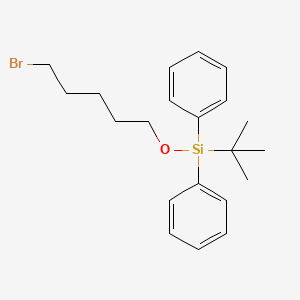 molecular formula C21H29BrOSi B8599446 Silane, [(5-bromopentyl)oxy](1,1-dimethylethyl)diphenyl- CAS No. 125010-60-8