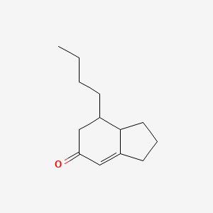 molecular formula C13H20O B8599452 7-Butyl-1,2,3,6,7,7a-hexahydroinden-5-one CAS No. 72187-24-7