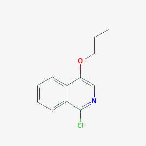 molecular formula C12H12ClNO B8599528 1-Chloro-4-propoxyisoquinoline 