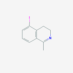 molecular formula C10H10IN B8599751 5-Iodo-1-methyl-3,4-dihydroisoquinoline 