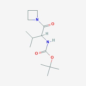 molecular formula C13H24N2O3 B8599786 tert-Butyl [1-(azetidin-1-yl)-3-methyl-1-oxobutan-2-yl]carbamate CAS No. 1162654-23-0