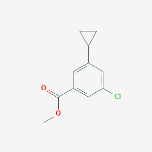 molecular formula C11H11ClO2 B8599829 Methyl 3-chloro-5-cyclopropylbenzoate 