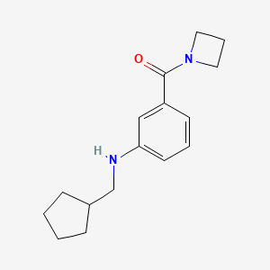 (Azetidin-1-yl){3-[(cyclopentylmethyl)amino]phenyl}methanone