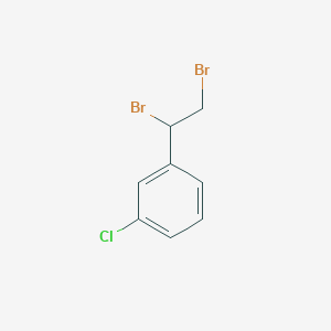 molecular formula C8H7Br2Cl B8599983 Benzene, 1-chloro-3-(1,2-dibromoethyl)- CAS No. 187409-10-5