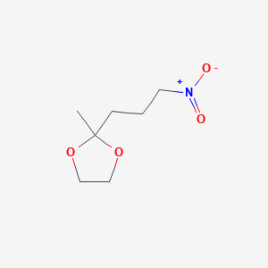 molecular formula C7H13NO4 B8600505 2-Methyl-2-(3-nitropropyl)-1,3-dioxolane CAS No. 19639-74-8